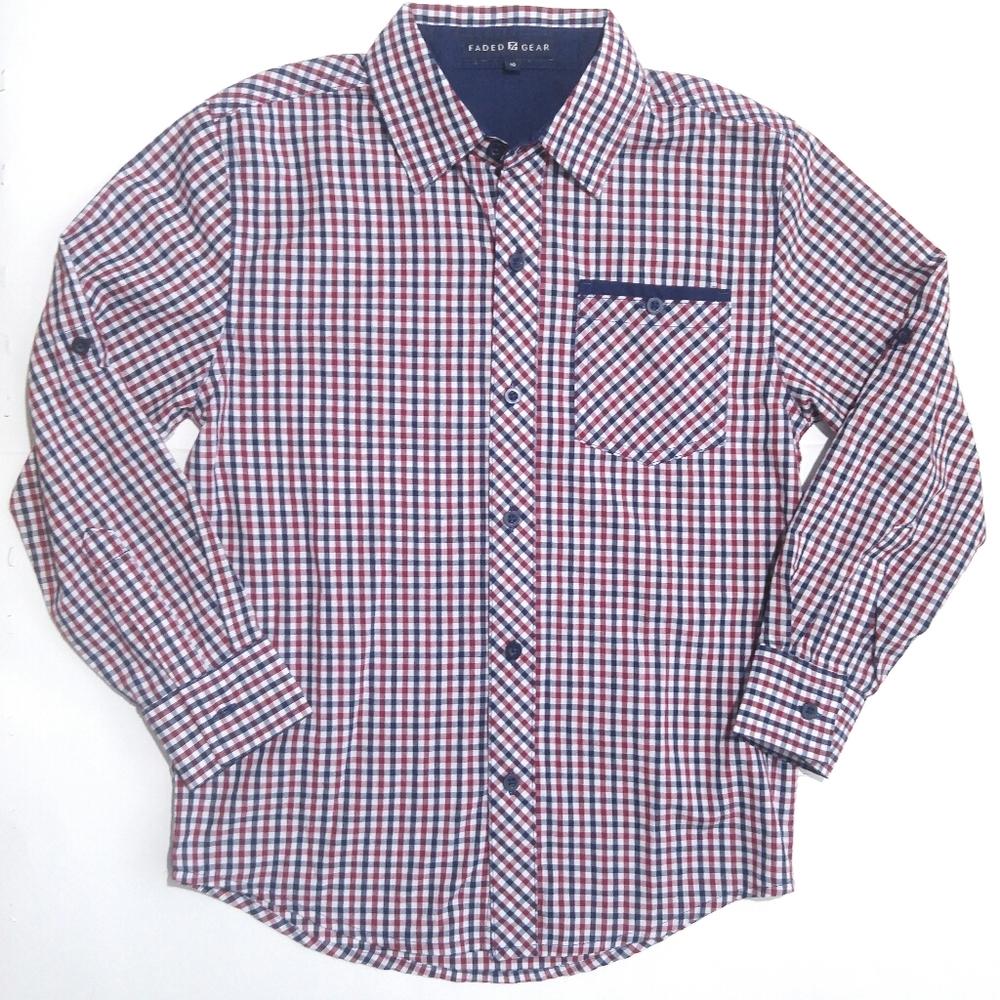 🔴🔵LikeNew🔵🔴 Faded Gear Button Down Shirt